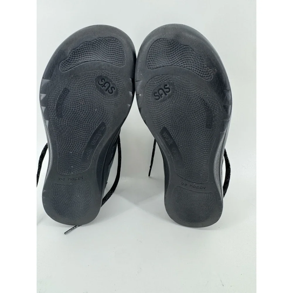 SAS Womens Walk Easy Shoes Size 6WW Nero Black Leather Made In The USA Walking